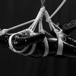 Freedom Suspended by @curiofoto — queer rope and rubber photography